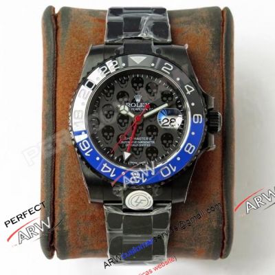 Clone Rolex GMT Master II Batman "Titan Revenge" All Black Case Skull Face Swiss Watch